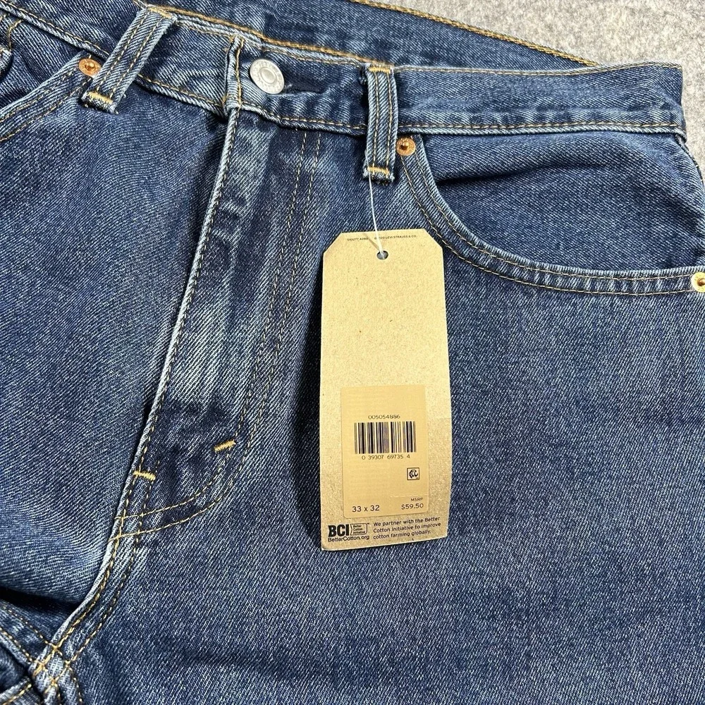 Levi's 505 Regular Men's Jeans 32x32 Light Wash Straight Leg Denim Pants